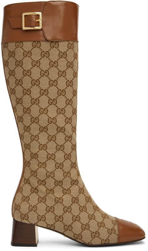 gucci supreme leather ankle boots|gucci thigh high boots sale.